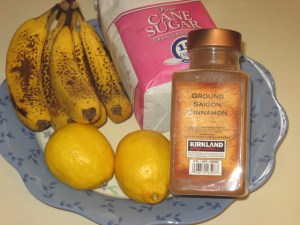 Ingredients for Banana Jam
